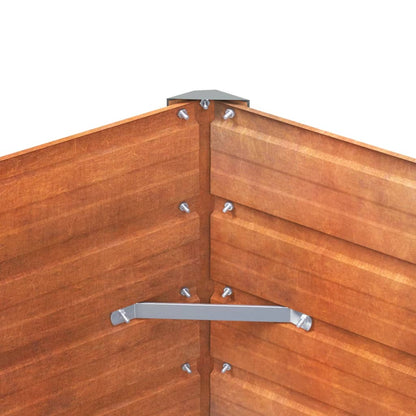 Hochbeet Rostig 129x129x77 cm Cortenstahl - Pazzar.ch