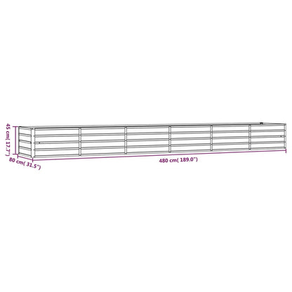 Hochbeet Rostig 480x80x45 cm Cortenstahl - Pazzar.ch