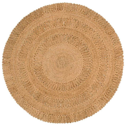 Teppich Jute Handgeflochten 150 cm Rund - Pazzar.ch