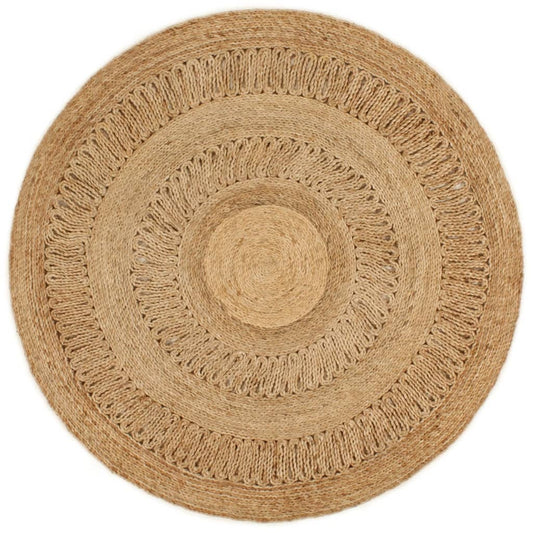 Teppich Jute Handgeflochten 120 cm Rund - Pazzar.ch