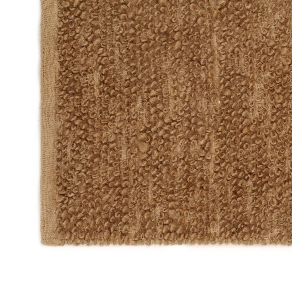 Schlingenteppich Handgefertigt 160x230 cm Jute und Baumwolle - Pazzar.ch