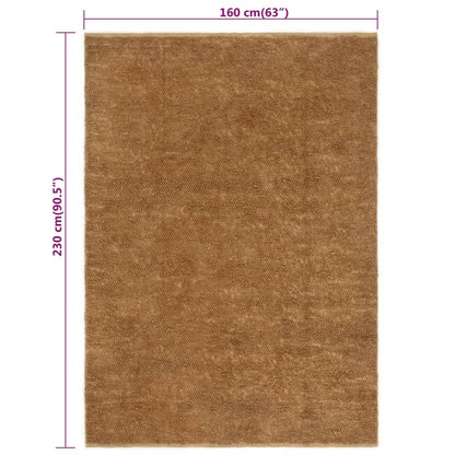 Schlingenteppich Handgefertigt 160x230 cm Jute und Baumwolle - Pazzar.ch