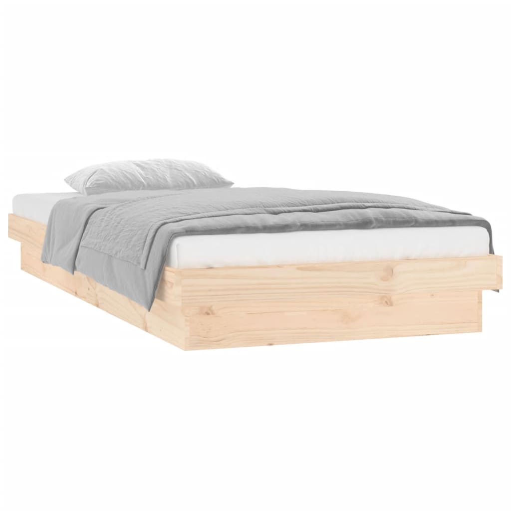 Massivholzbett mit LED-Beleuchtung 100x200 cm - Pazzar.ch