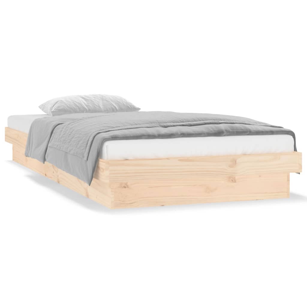 Massivholzbett mit LED-Beleuchtung 100x200 cm - Pazzar.ch