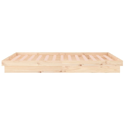 Massivholzbett mit LED-Beleuchtung 200x200 cmassiv - Pazzar.ch