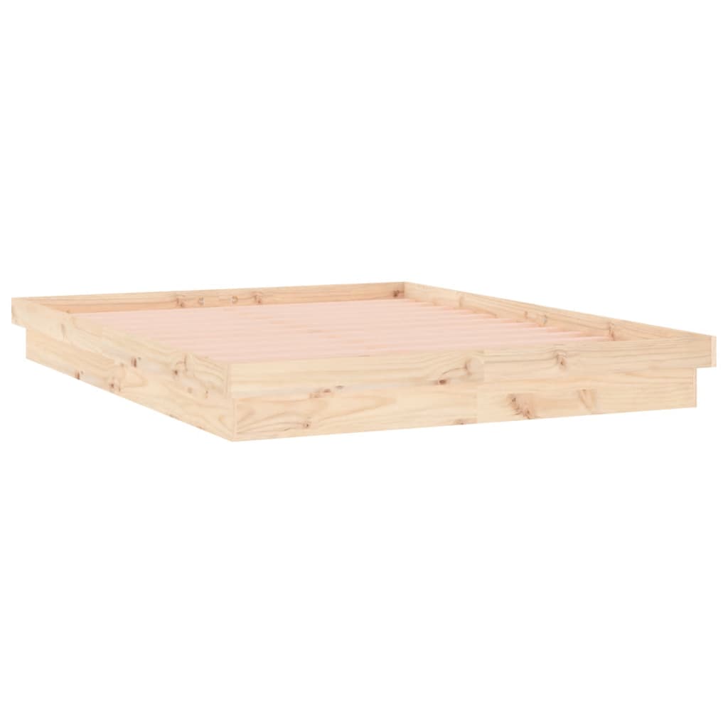 Massivholzbett mit LEDs 135x190 cm - Pazzar.ch