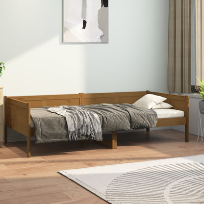 Tagesbett Honigbraun Massivholz Kiefer 90x190 cm - Pazzar.ch