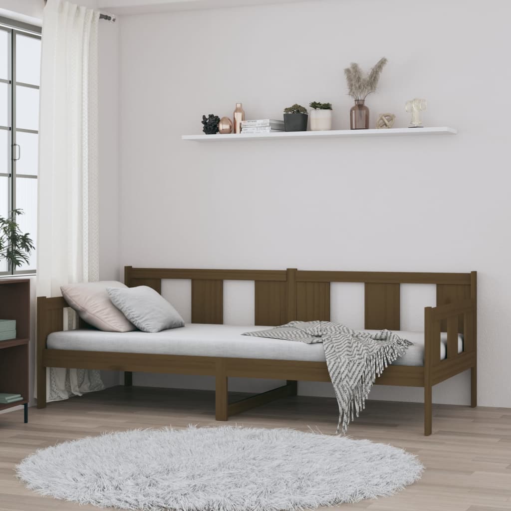 Tagesbett Honigbraun Massivholz Kiefer 90x200 cm - Pazzar.ch