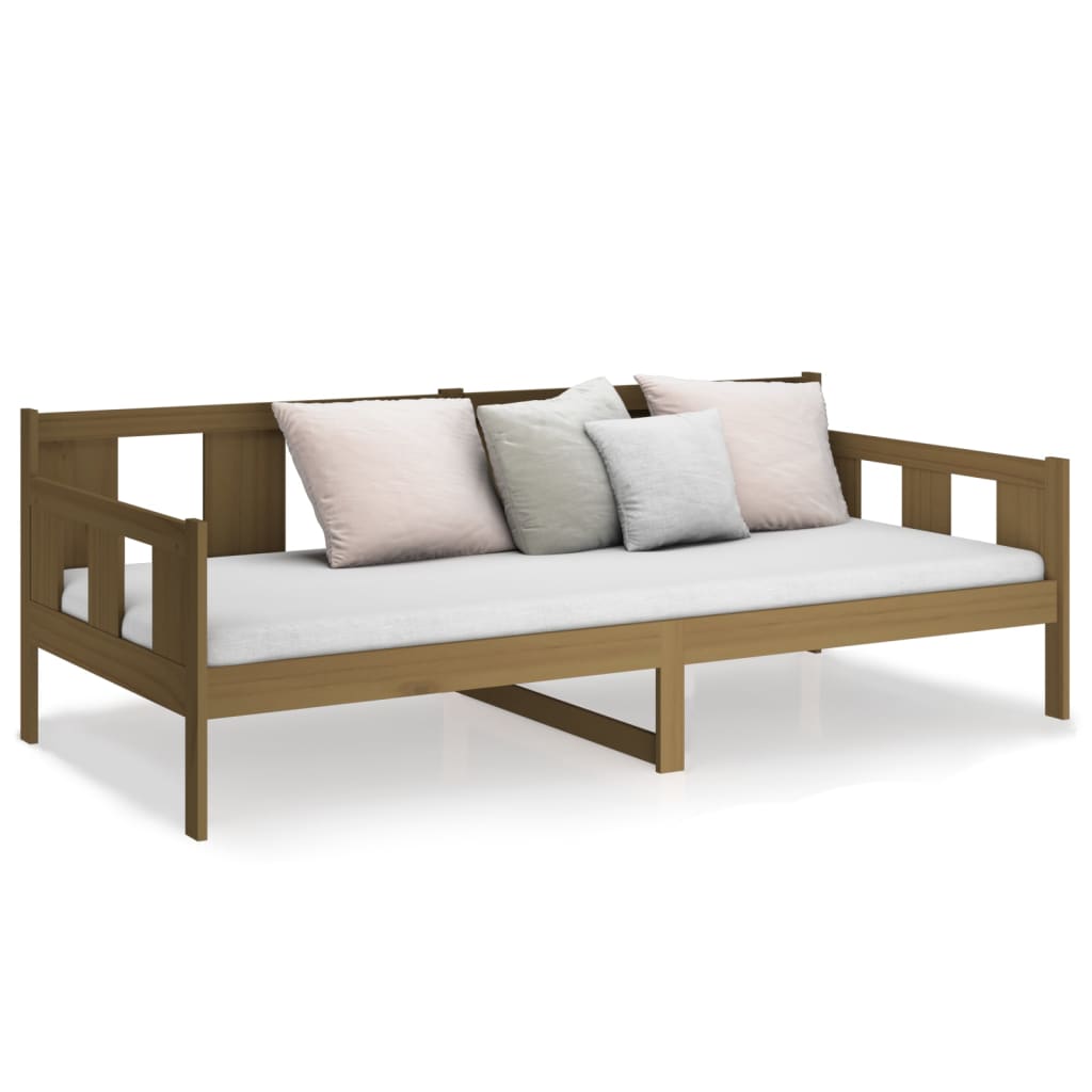 Tagesbett Honigbraun Massivholz Kiefer 90x190 cm - Pazzar.ch