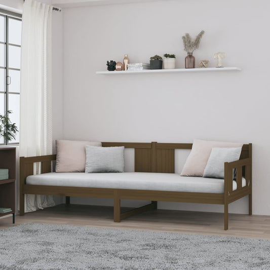 Tagesbett Honigbraun Massivholz Kiefer 90x190 cm - Pazzar.ch