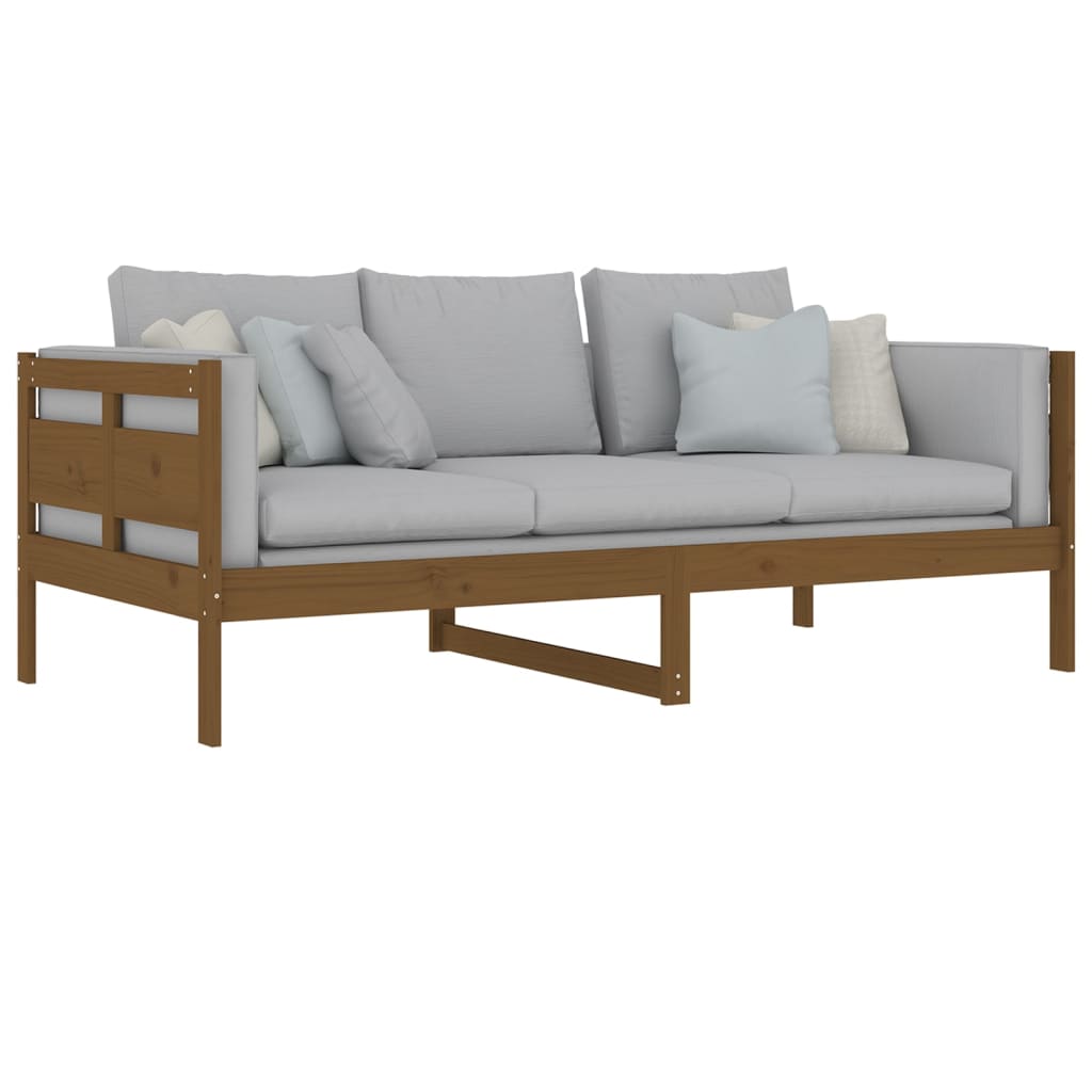 Tagesbett Honigbraun Massivholz Kiefer 90x190 cm - Pazzar.ch