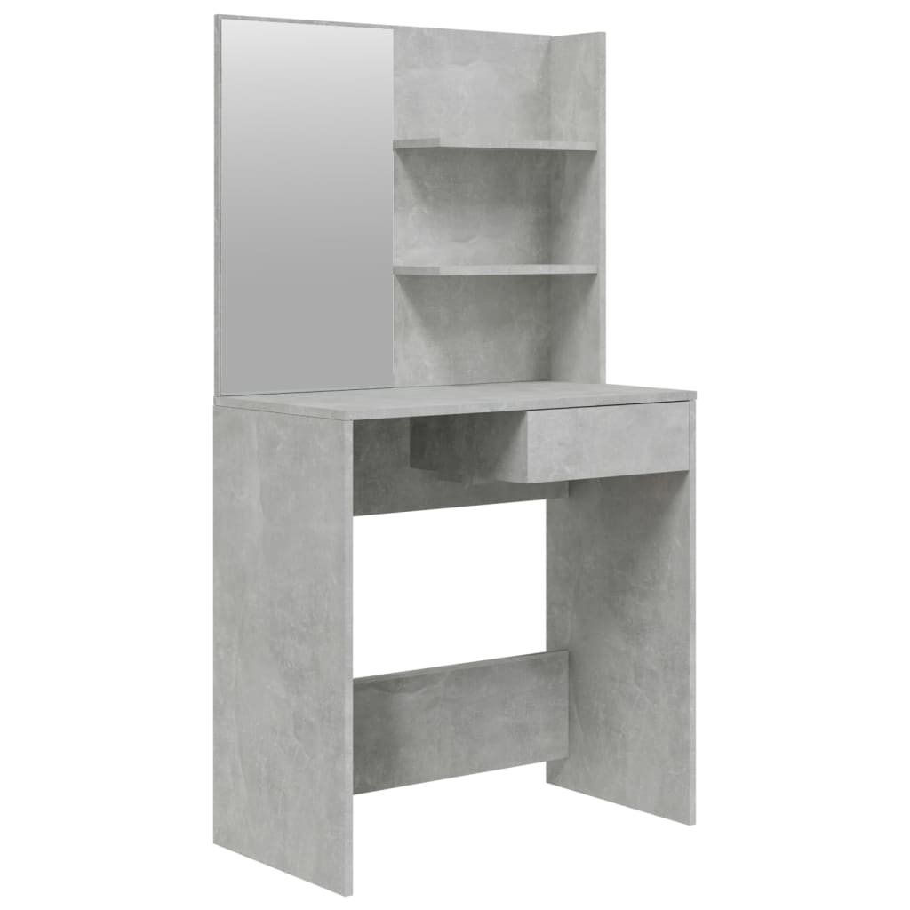 Schminktisch mit Spiegel Betongrau 74,5x40x141 cm - Pazzar.ch