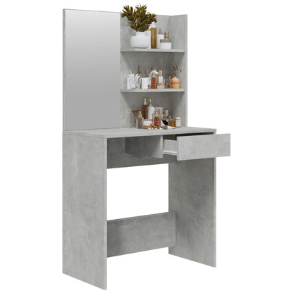 Schminktisch mit Spiegel Betongrau 74,5x40x141 cm - Pazzar.ch