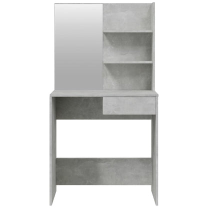 Schminktisch mit Spiegel Betongrau 74,5x40x141 cm - Pazzar.ch