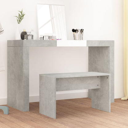 Schminkhocker Betongrau 70x35x45 cm Holzwerkstoff - Pazzar.ch