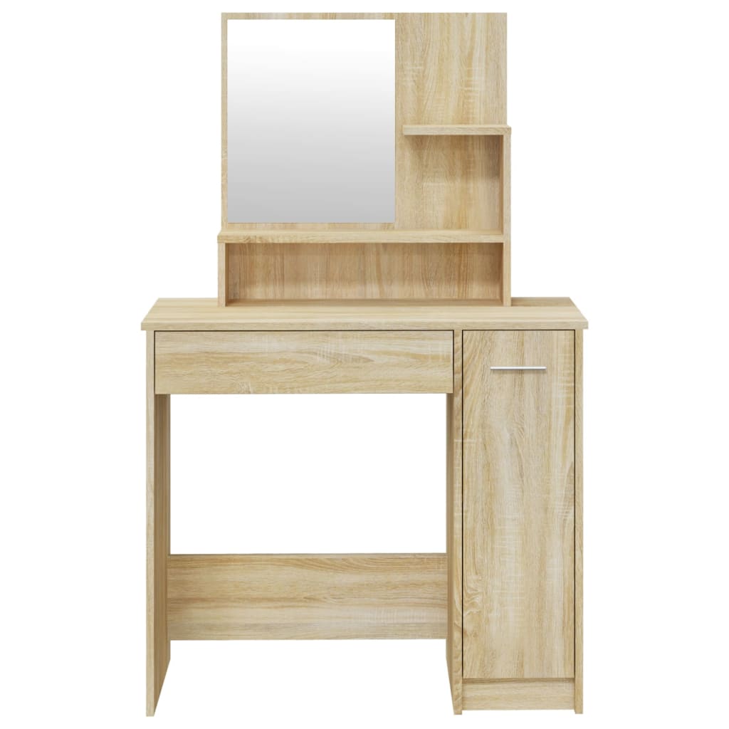 Schminktisch mit Spiegel Sonoma-Eiche 86,5x35x136 cm - Pazzar.ch