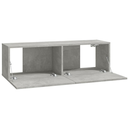 TV-Wandschränke 2 Stk. Betongrau 100x30x30 cm Holzwerkstoff - Pazzar.ch