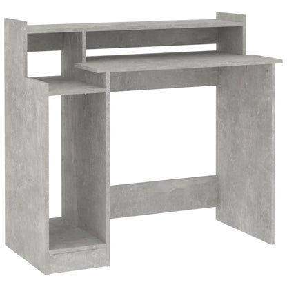 Schreibtisch mit LEDs Betongrau 97x45x90 cm Holzwerkstoff - Pazzar.ch