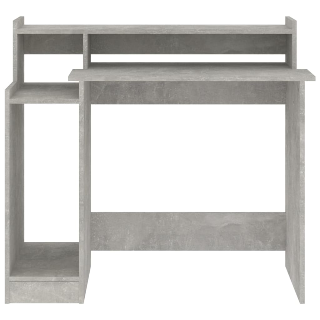 Schreibtisch mit LEDs Betongrau 97x45x90 cm Holzwerkstoff - Pazzar.ch