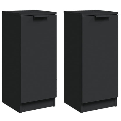 Sideboards 2 Stk. Schwarz 30x30x70 cm Holzwerkstoff - Pazzar.ch