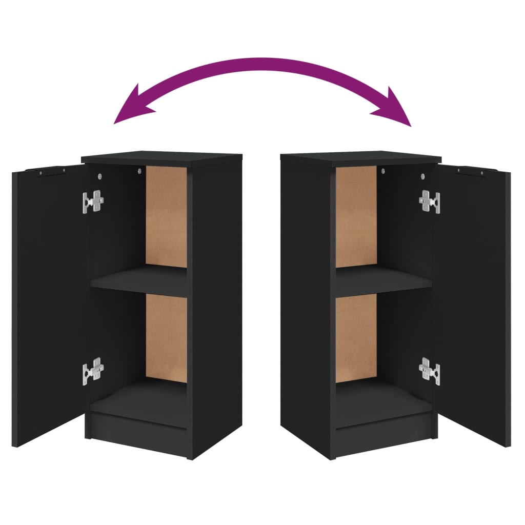 Sideboards 2 Stk. Schwarz 30x30x70 cm Holzwerkstoff - Pazzar.ch