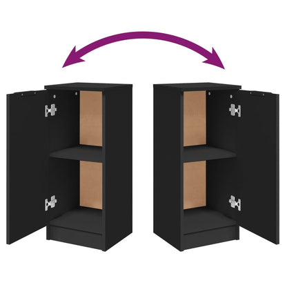 Sideboards 2 Stk. Schwarz 30x30x70 cm Holzwerkstoff - Pazzar.ch