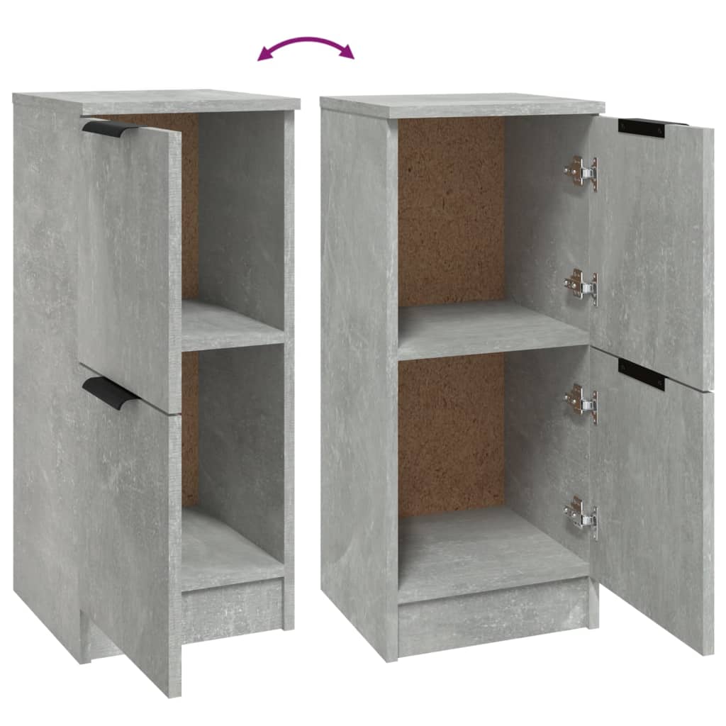 Sideboards 2 Stk. Betongrau 30x30x70 cm Holzwerkstoff - Pazzar.ch