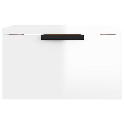 Wand-Nachttisch Hochglanz-Weiß 34x30x20 cm - Pazzar.ch