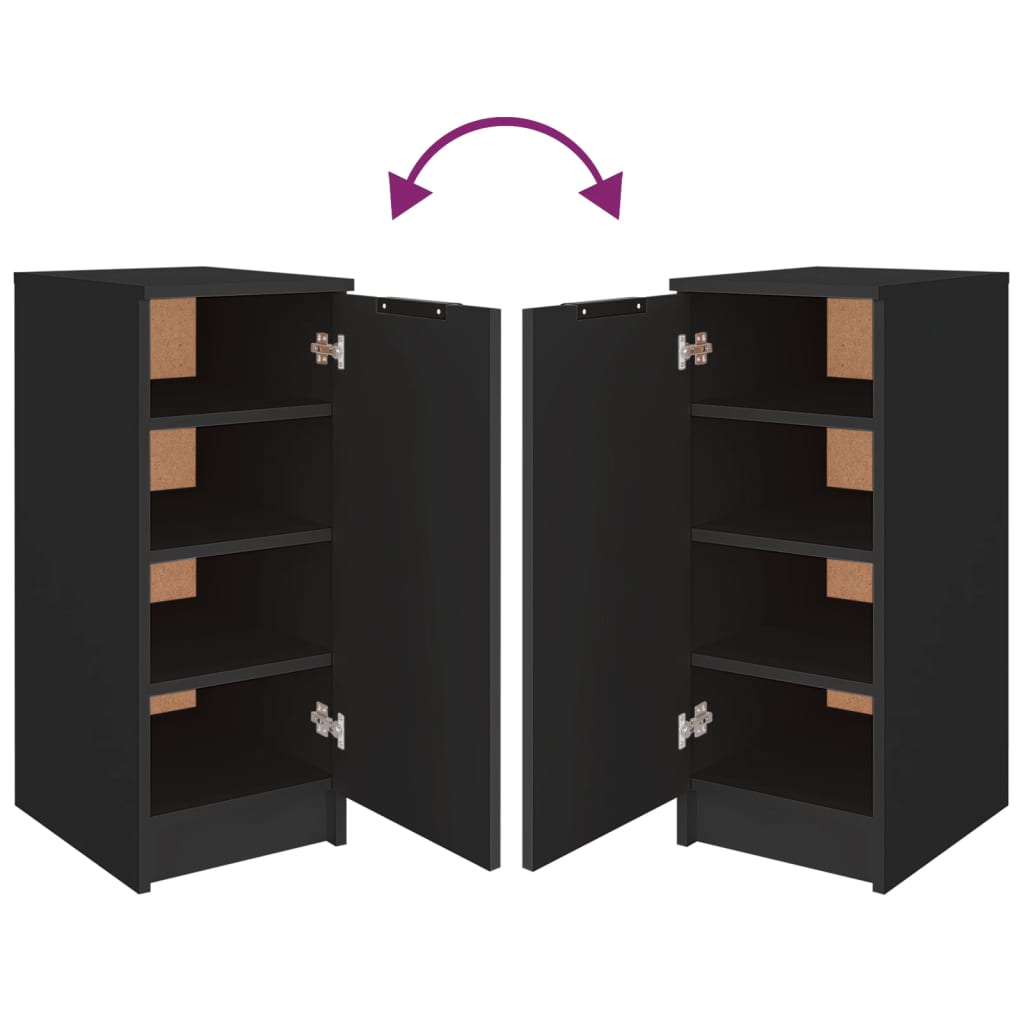 Schuhschrank Schwarz 30x35x70 cm Holzwerkstoff - Pazzar.ch