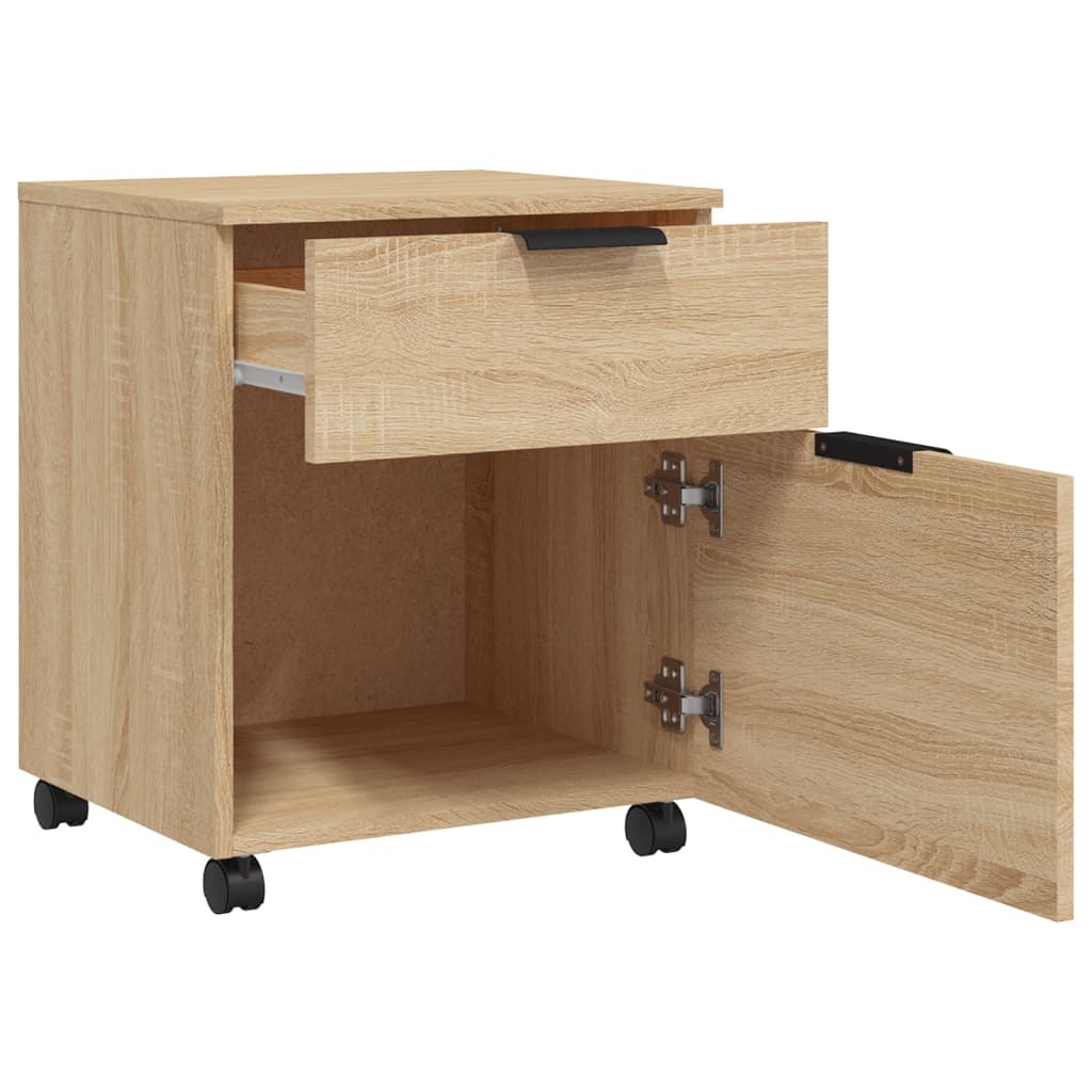 Mobiler Aktenschrank mit Rollen Sonoma-Eiche 45x38x54 cm - Pazzar.ch