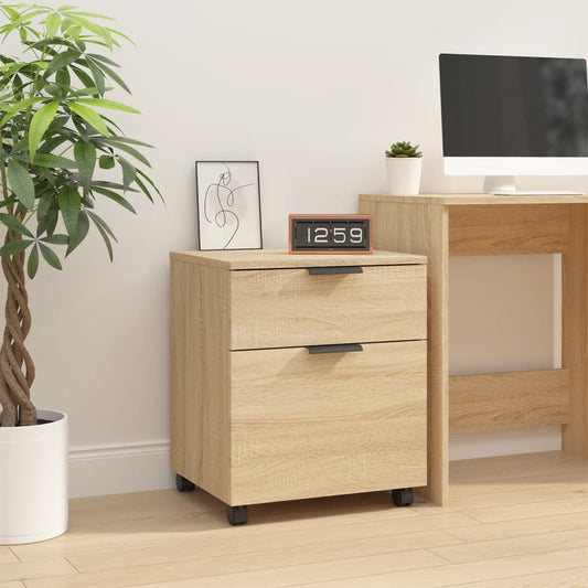 Mobiler Aktenschrank mit Rollen Sonoma-Eiche 45x38x54 cm - Pazzar.ch