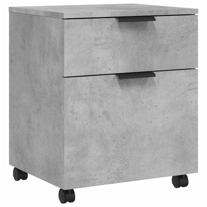 Mobiler Aktenschrank mit Rollen Betongrau 45x38x54 cm - Pazzar.ch