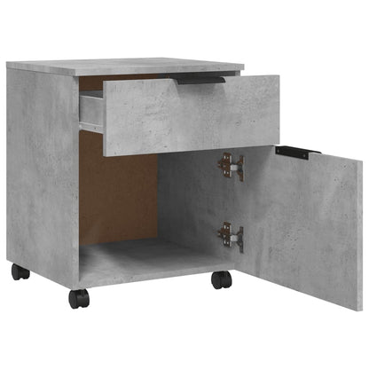 Mobiler Aktenschrank mit Rollen Betongrau 45x38x54 cm - Pazzar.ch