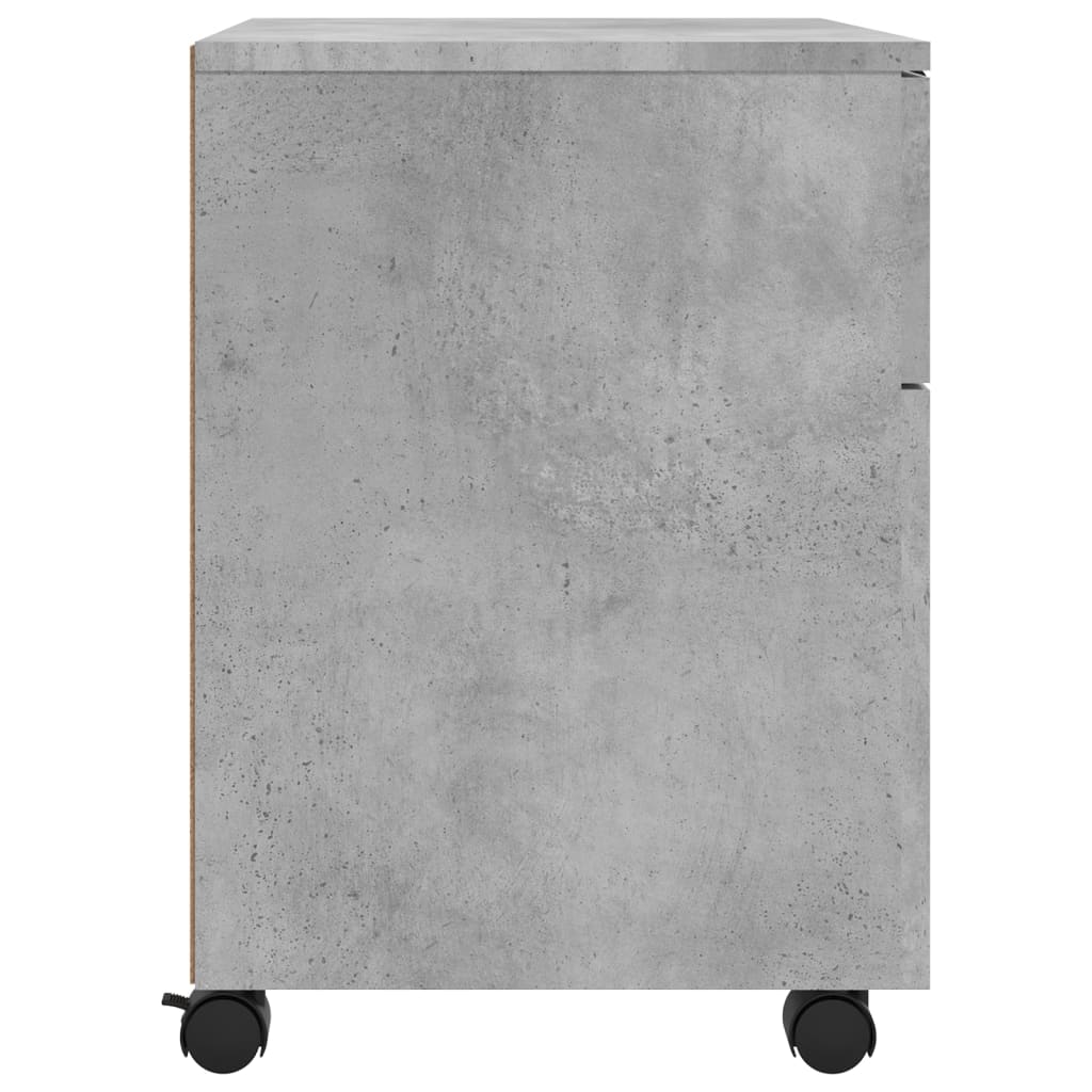 Mobiler Aktenschrank mit Rollen Betongrau 45x38x54 cm - Pazzar.ch
