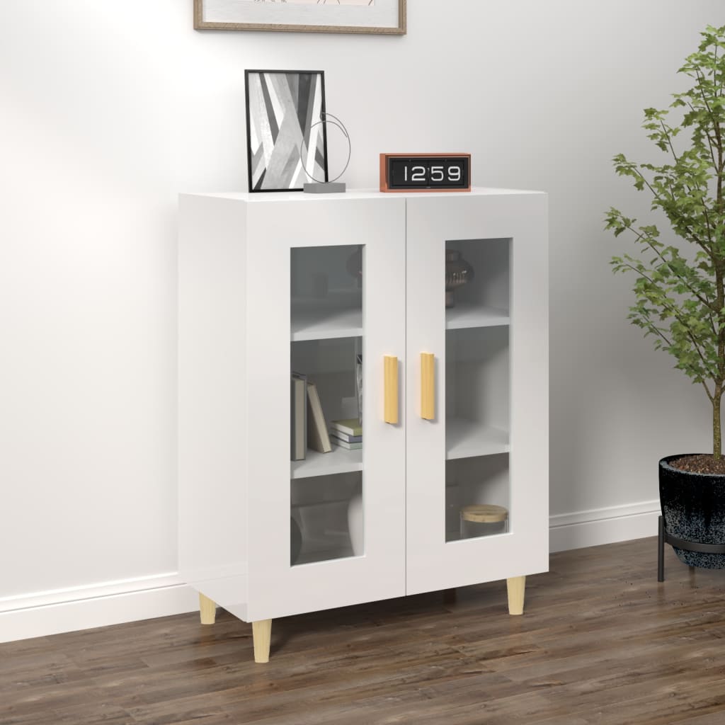 Sideboard Hochglanz-Weiß 69,5x34x90 cm Holzwerkstoff - Pazzar.ch