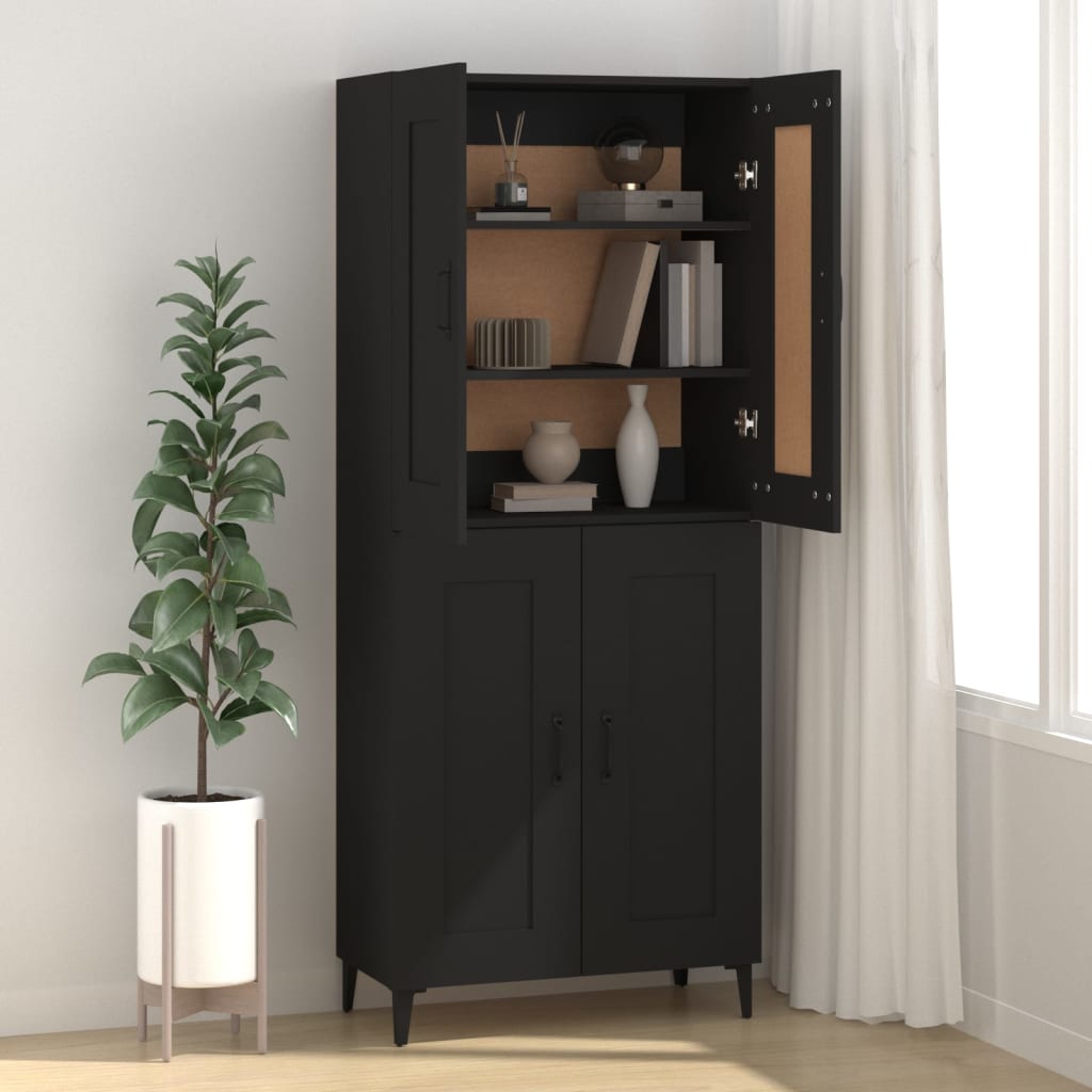 Sideboard Schwarz 69,5x34x90 cm Holzwerkstoff - Pazzar.ch