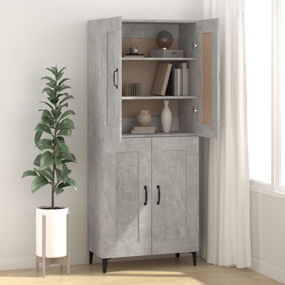 Sideboard Betongrau 69,5x34x90 cm Holzwerkstoff - Pazzar.ch