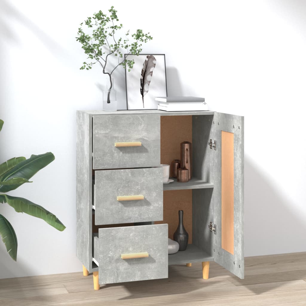 Sideboard Betongrau 69,5x34x90 cm Holzwerkstoff - Pazzar.ch