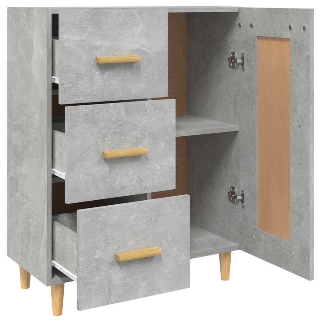 Sideboard Betongrau 69,5x34x90 cm Holzwerkstoff - Pazzar.ch