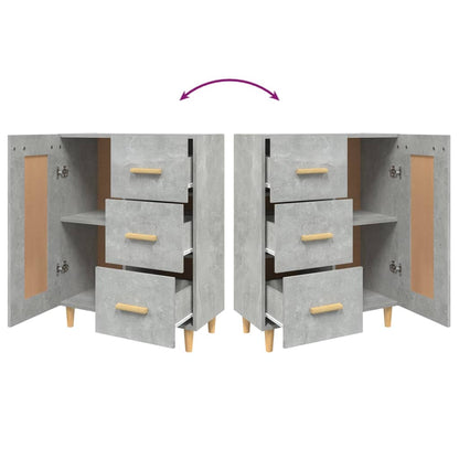 Sideboard Betongrau 69,5x34x90 cm Holzwerkstoff - Pazzar.ch
