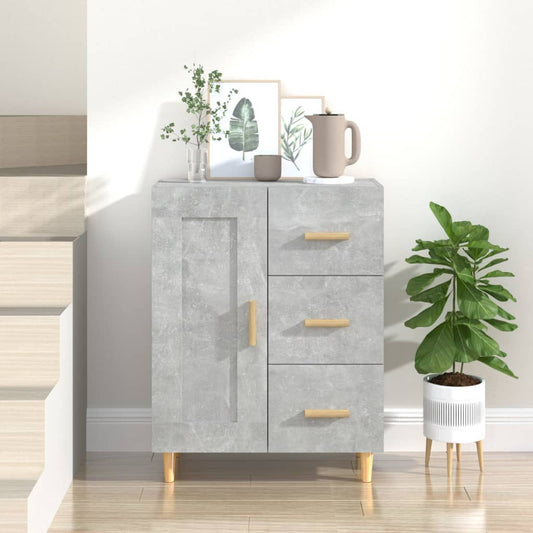 Sideboard Betongrau 69,5x34x90 cm Holzwerkstoff - Pazzar.ch