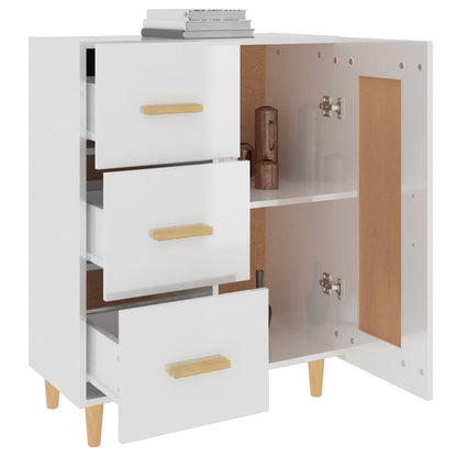 Sideboard Hochglanz-Weiß 69,5x34x90 cm Holzwerkstoff - Pazzar.ch