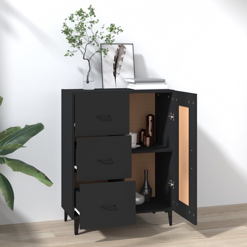 Sideboard Schwarz 69,5x34x90 cm Holzwerkstoff - Pazzar.ch