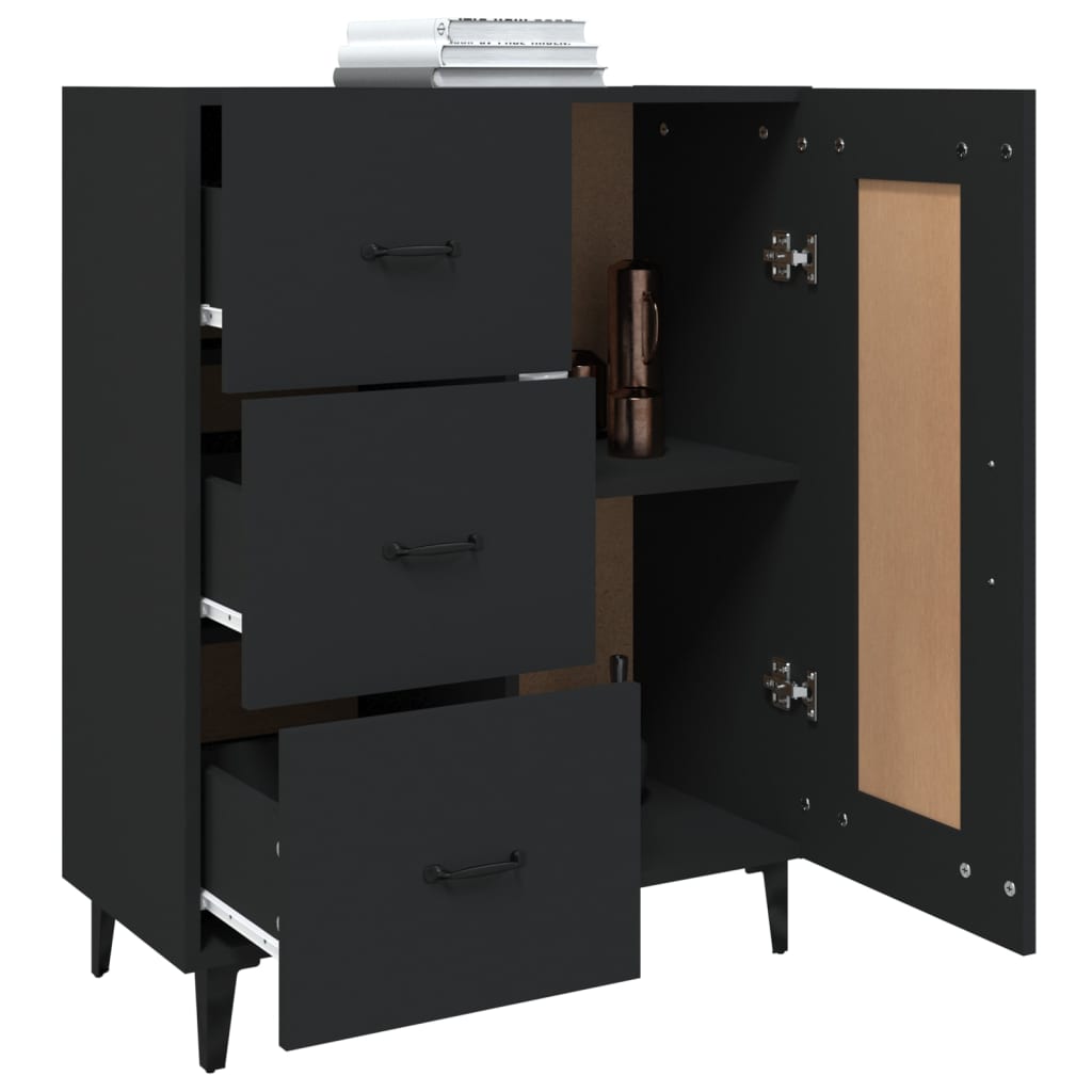 Sideboard Schwarz 69,5x34x90 cm Holzwerkstoff - Pazzar.ch