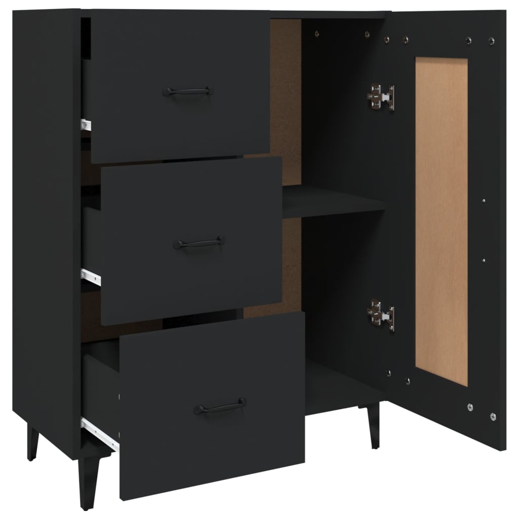 Sideboard Schwarz 69,5x34x90 cm Holzwerkstoff - Pazzar.ch
