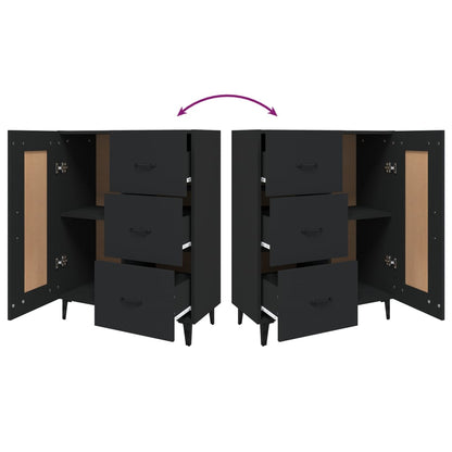 Sideboard Schwarz 69,5x34x90 cm Holzwerkstoff - Pazzar.ch