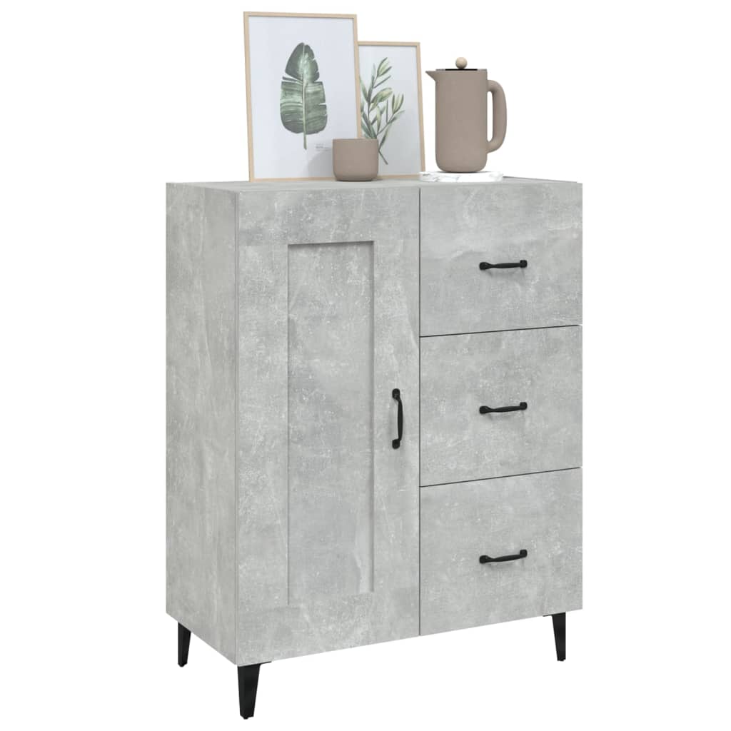 Sideboard Betongrau 69,5x34x90 cm Holzwerkstoff - Pazzar.ch