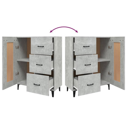Sideboard Betongrau 69,5x34x90 cm Holzwerkstoff - Pazzar.ch