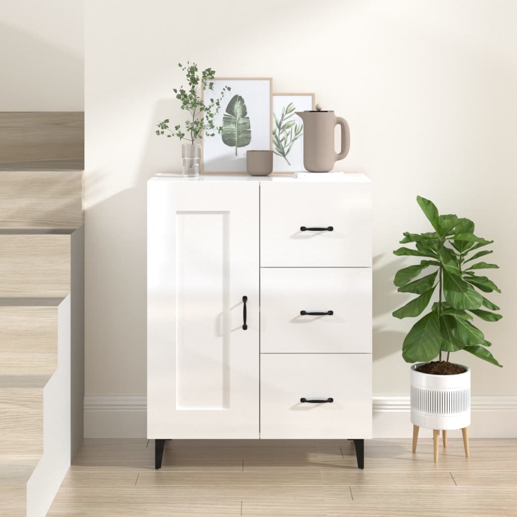 Sideboard Hochglanz-Weiß 69,5x34x90 cm Holzwerkstoff - Pazzar.ch