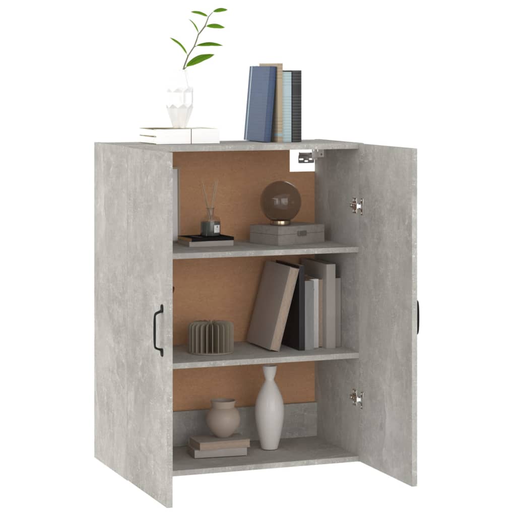 Hängeschrank Betongrau 69,5x34x90 cm Holzwerkstoff - Pazzar.ch